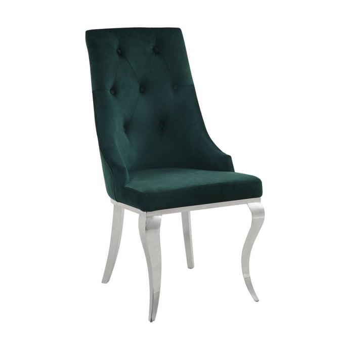 2 Acme Furniture Dekel Green Side Chairs ACM-70142