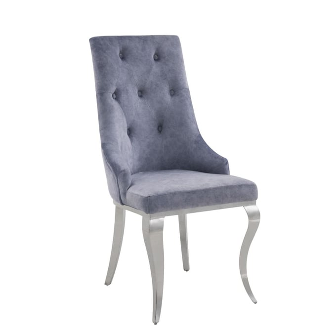 2 Acme Furniture Dekel Gray Side Chairs ACM-70143