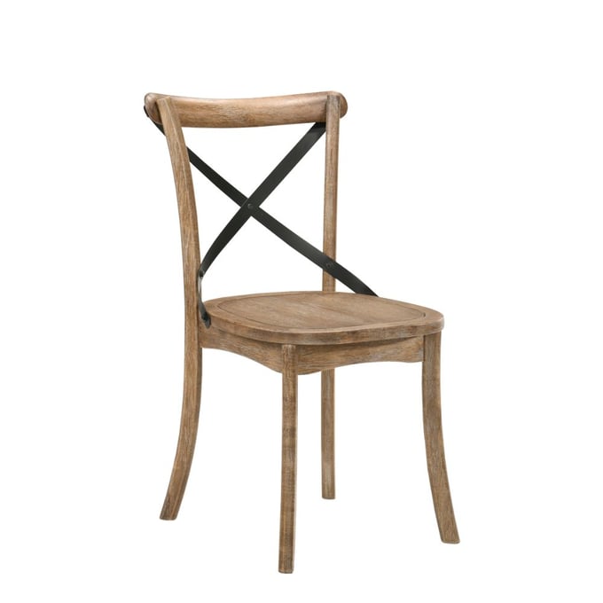 2 Acme Furniture Kendric Rustic Oak Side Chairs ACM-71777