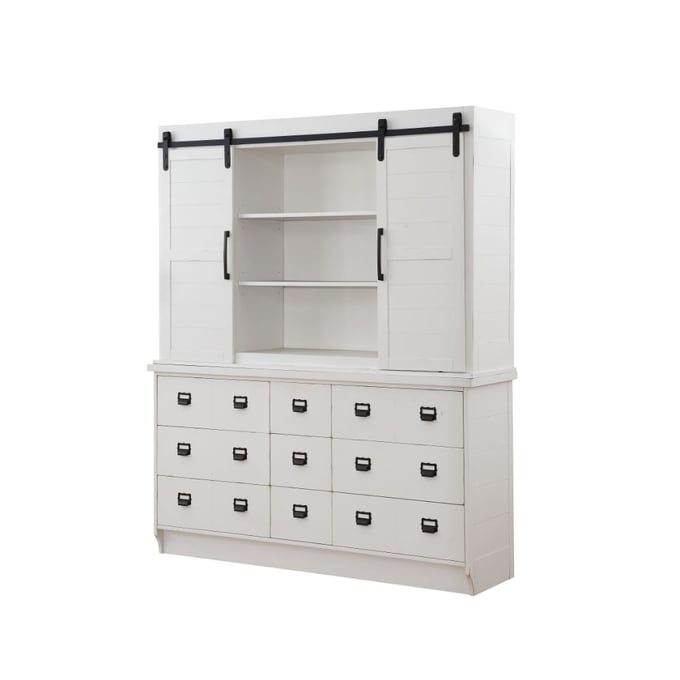 Acme Furniture Renske Antique White Hutch and Buffet ACM-71853