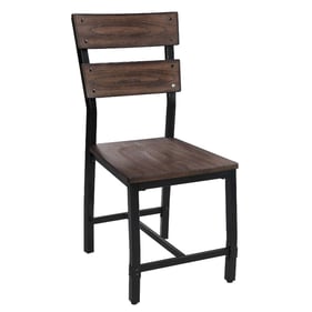 2 Acme Furniture Mariatu Oak Black Side Chairs