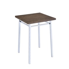 Acme Furniture Nadie Oak Chrome Bar Table