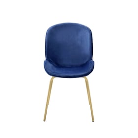 2 Acme Furniture Chuchip Blue Gold Side Chairs