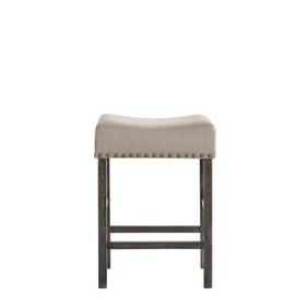 2 Acme Furniture Martha II Tan Weathered Gray Counter Height Stools