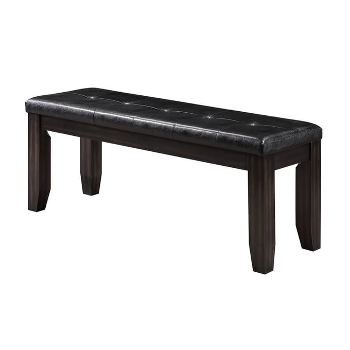 Acme Furniture Urbana Black Espresso Tufted Seat Bench ACM-74625