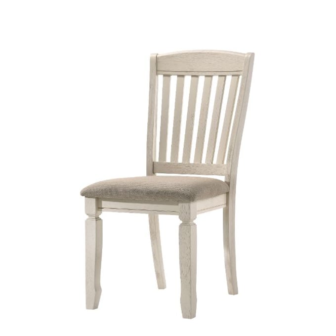 2 Acme Furniture Fedele Tan Cream Side Chairs ACM-77192