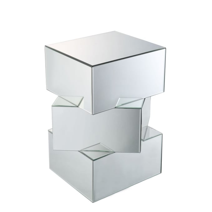 Acme Furniture Dominic Mirrored Square End Table ACM-80272