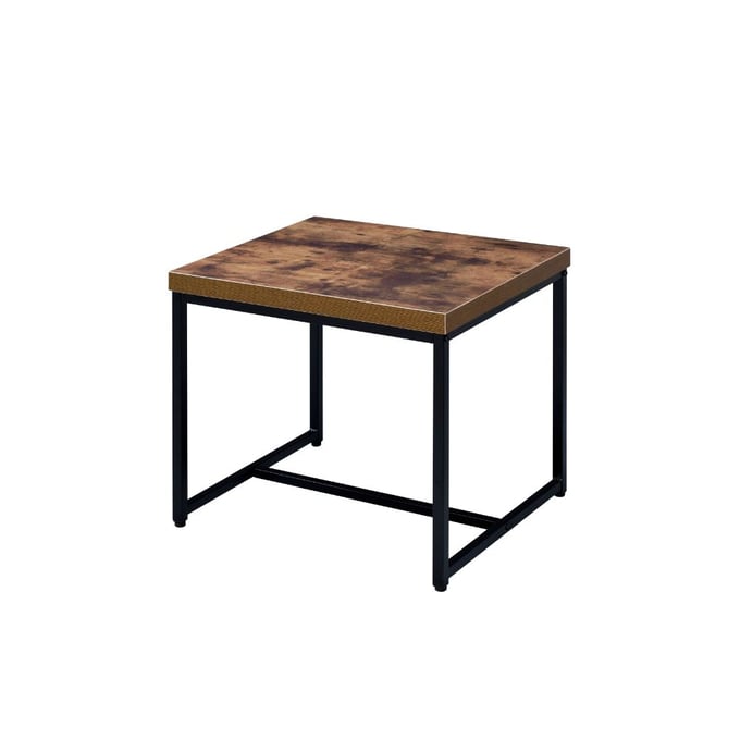 Acme Furniture Bob Weathered Oak Black End Table ACM-80617