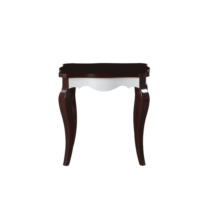 Acme Furniture Mathias Walnut White End Table ACM-80682