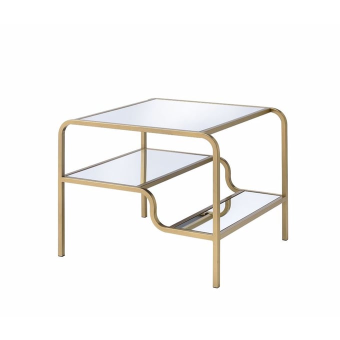 Acme Furniture Astrid Gold Mirrored End Table ACM-81092