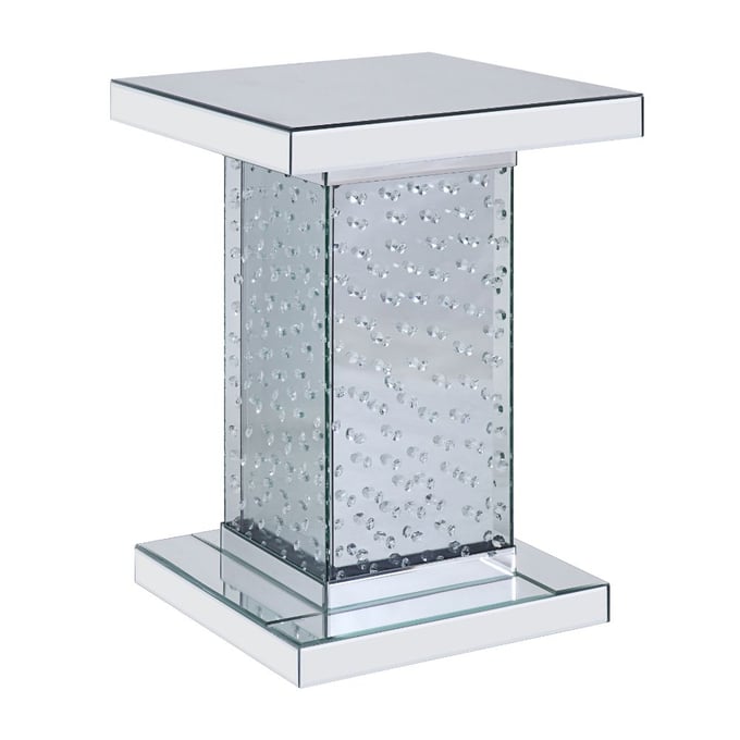 Acme Furniture Nysa Mirror Crystals End Table ACM-81412