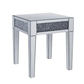 Acme Furniture Noralie Mirrored Diamonds Faux End Table