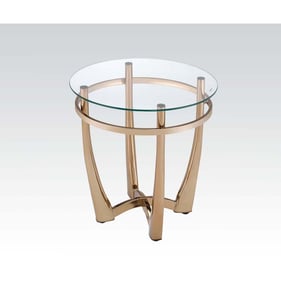 Acme Furniture Orlando II Champagne Clear End Table