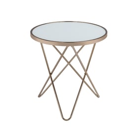 Acme Furniture Valora Clear Champagne End Table