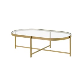 Acme Furniture Charrot Clear Gold Coffee Table