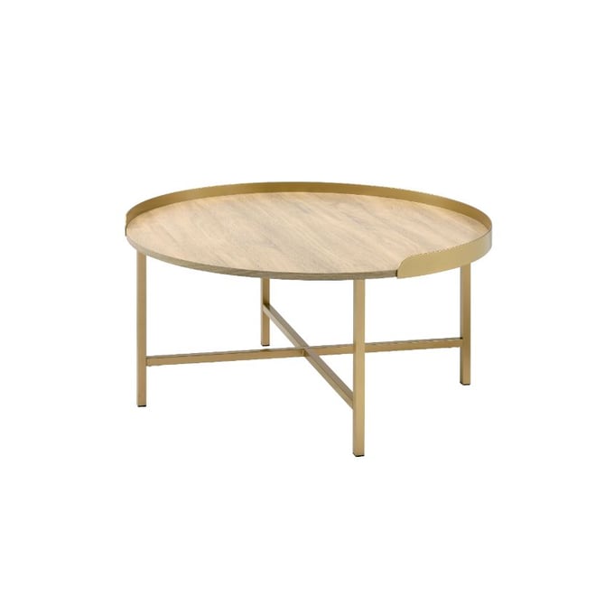 Acme Furniture Mithea Oak Gold Coffee Table ACM-82335