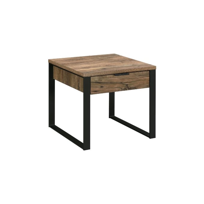 Acme Furniture Aflo Weathered Oak Black End Table ACM-82472