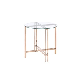 Acme Furniture Veises Champagne End Table