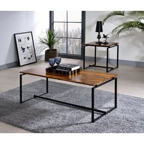 Acme Furniture Jurgen Oak Black 3pc Occasional Table Set