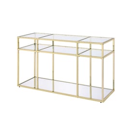 Acme Furniture Uchenna Clear Gold Sofa Table