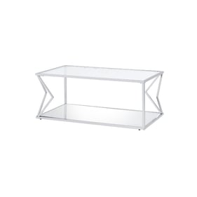 Acme Furniture Virtue Clear Chrome Coffee Table