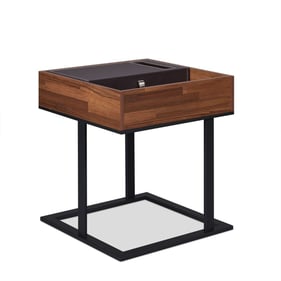 Acme Furniture Sara II Espresso Walnut Sandy Black End Table