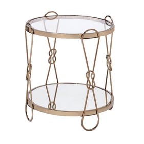 Acme Furniture Zekera Mirrored Champagne End Table