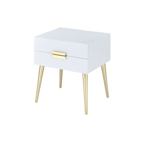 Acme Furniture Denvor White Gold End Table