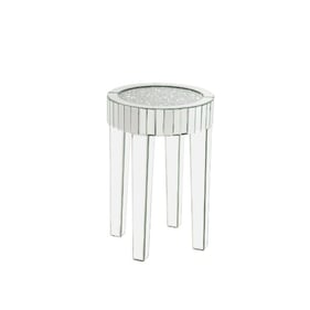 Acme Furniture Ornat Mirrored Round End Table