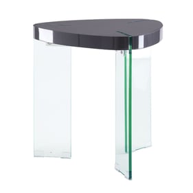 Acme Furniture Noland Gray High Gloss Clear End Table