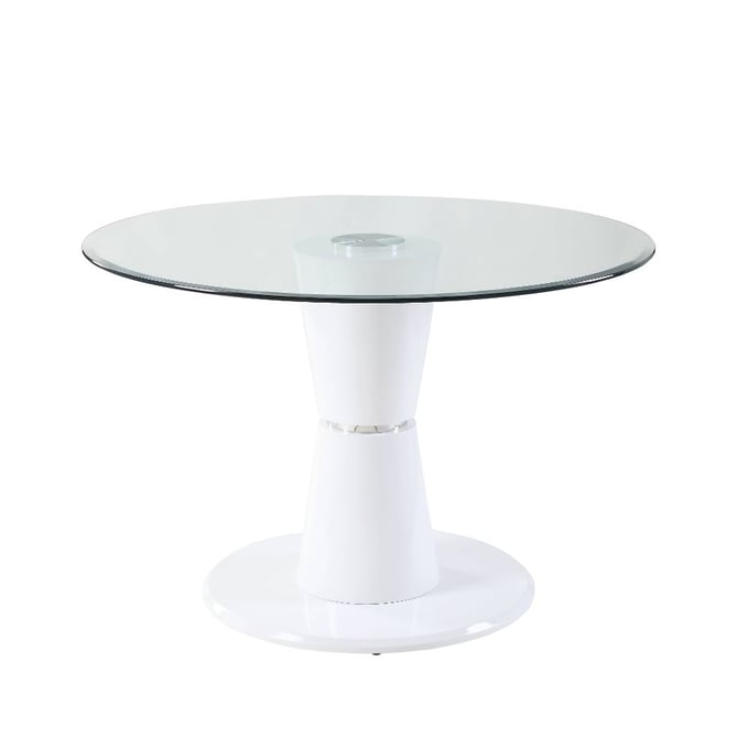 Acme Furniture Kavi Clear White High Gloss Coffee Table ACM-84935