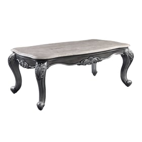 Acme Furniture Ariadne Platinum Marble Top Coffee Table