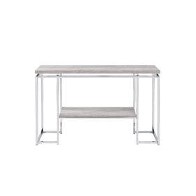 Acme Furniture Chafik Natural Oak Chrome Sofa Table