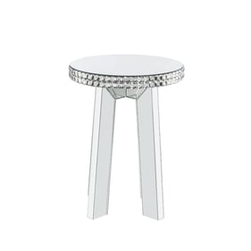 Acme Furniture Lotus Mirrored Round End Table