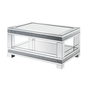 Acme Furniture Noralie Mirrored Glass Legs Base Coffee Table