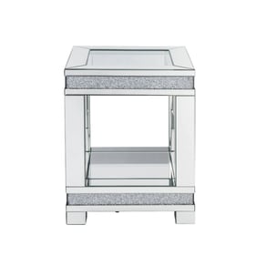 Acme Furniture Noralie Mirrored Glass Legs Base End Table