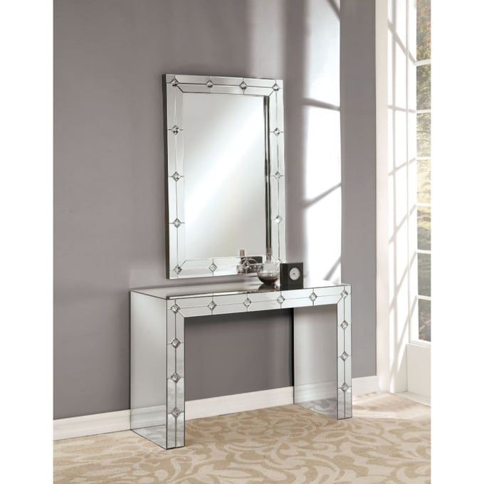 Acme Furniture Hessa Console Table and Mirror ACM-90242-CON-MIR