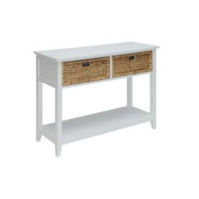 Acme Furniture Flavius White 2 Drawer Console Table