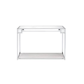 Acme Furniture Asbury Mirrored Chrome Console Table