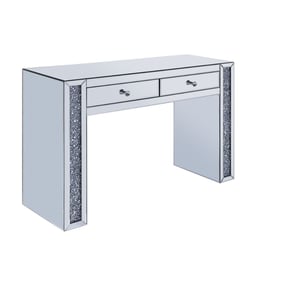 Acme Furniture Noralie Mirrored Faux Diamonds Vanity Desk