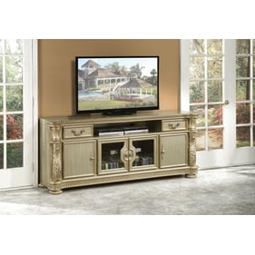 Acme Furniture Vendome II Gold Patina Bone TV Stand