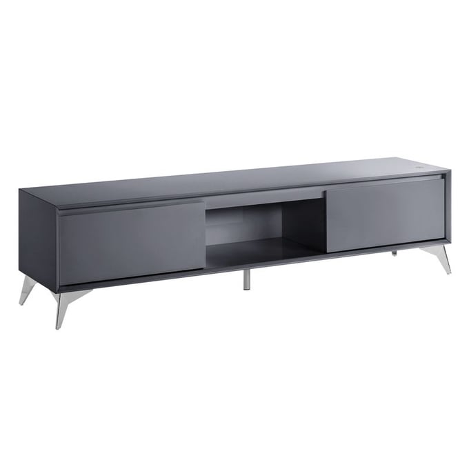 Acme Furniture Raceloma Gray Chrome TV stand ACM-91996