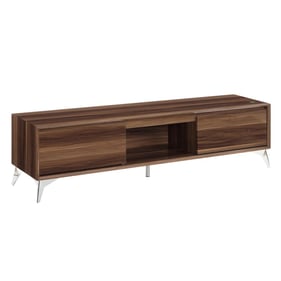 Acme Furniture Raceloma Walnut Chrome TV stand