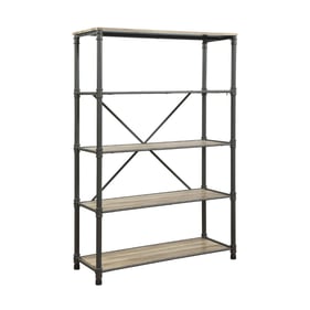 Acme Furniture Itzel Antique Oak Sandy Gray Bookshelf