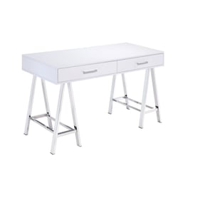 Acme Furniture Coleen White High Gloss Desk