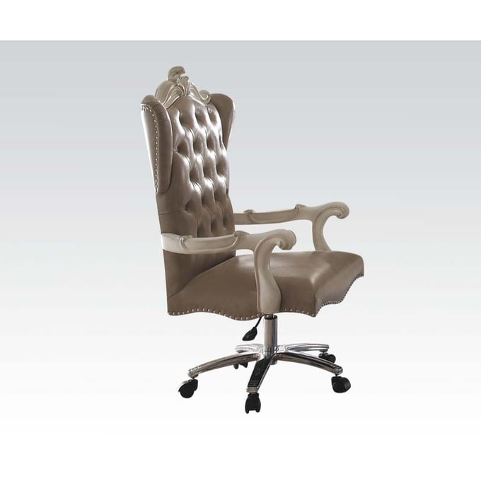 Acme Furniture Versailles Vintage Gray Bone White Executive Chair ACM-92277