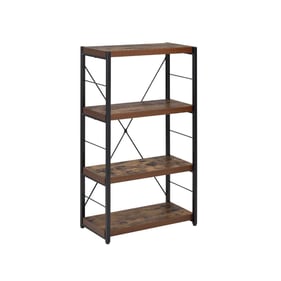 Acme Furniture Bob Weathered Oak Black Bookshelf