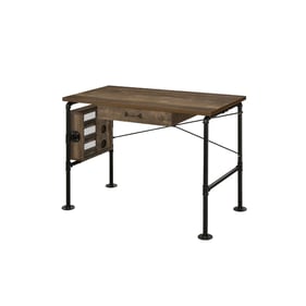 Acme Furniture Endang Weathered Oak Black Writing Desk