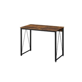 Acme Furniture Zaidin Weathered Oak Black Wood Writing Desk