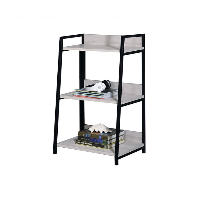 Acme Furniture Wendral Natural Black 3 Tier Bookshelf